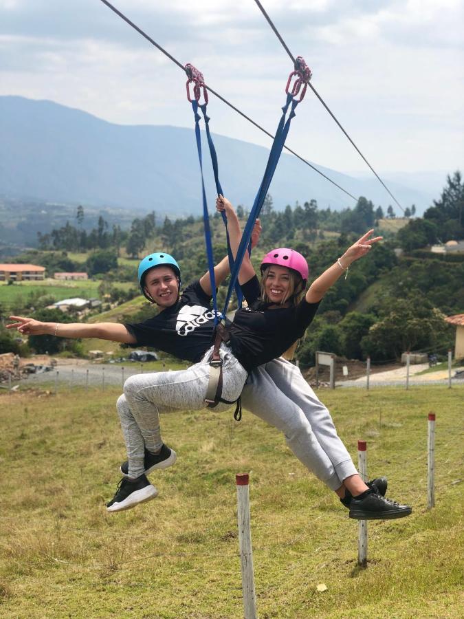 Glamping Y Chalet Aventura Park Villa De Leyva La Periquera Dış mekan fotoğraf