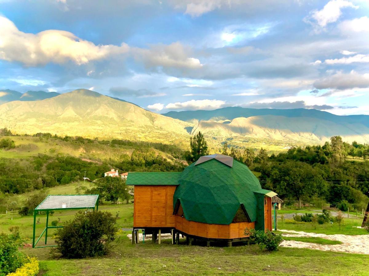 Glamping Y Chalet Aventura Park Villa De Leyva La Periquera Dış mekan fotoğraf