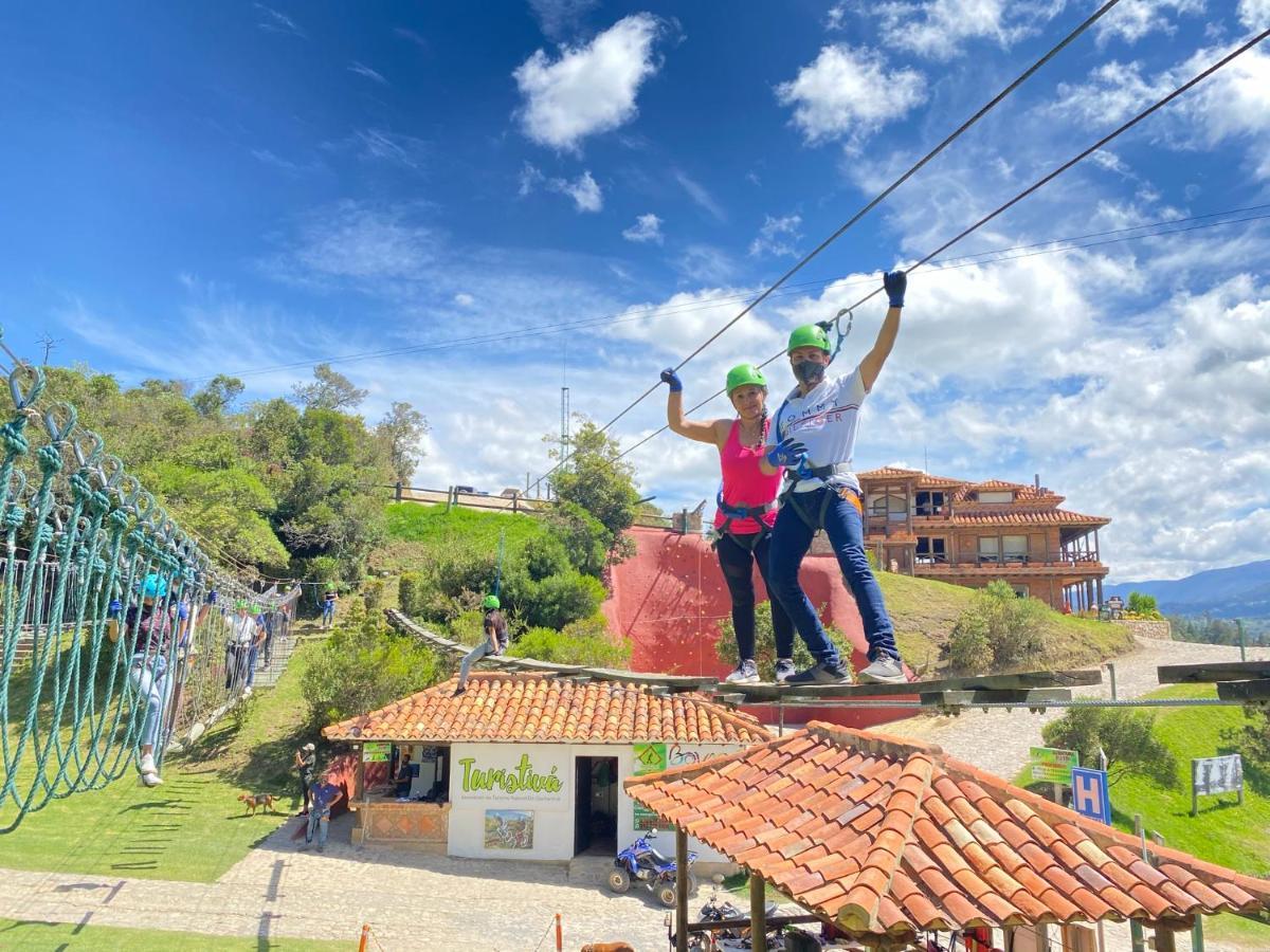 Glamping Y Chalet Aventura Park Villa De Leyva La Periquera Dış mekan fotoğraf