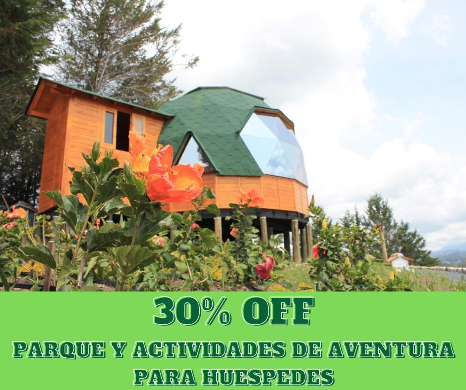 Glamping Y Chalet Aventura Park Villa De Leyva La Periquera Dış mekan fotoğraf